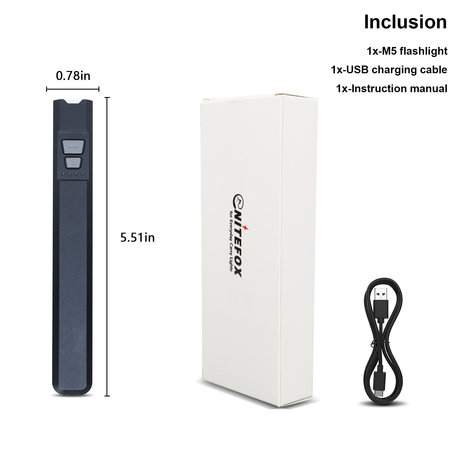 Nitefox  M5  EDC Pocket Flashlight