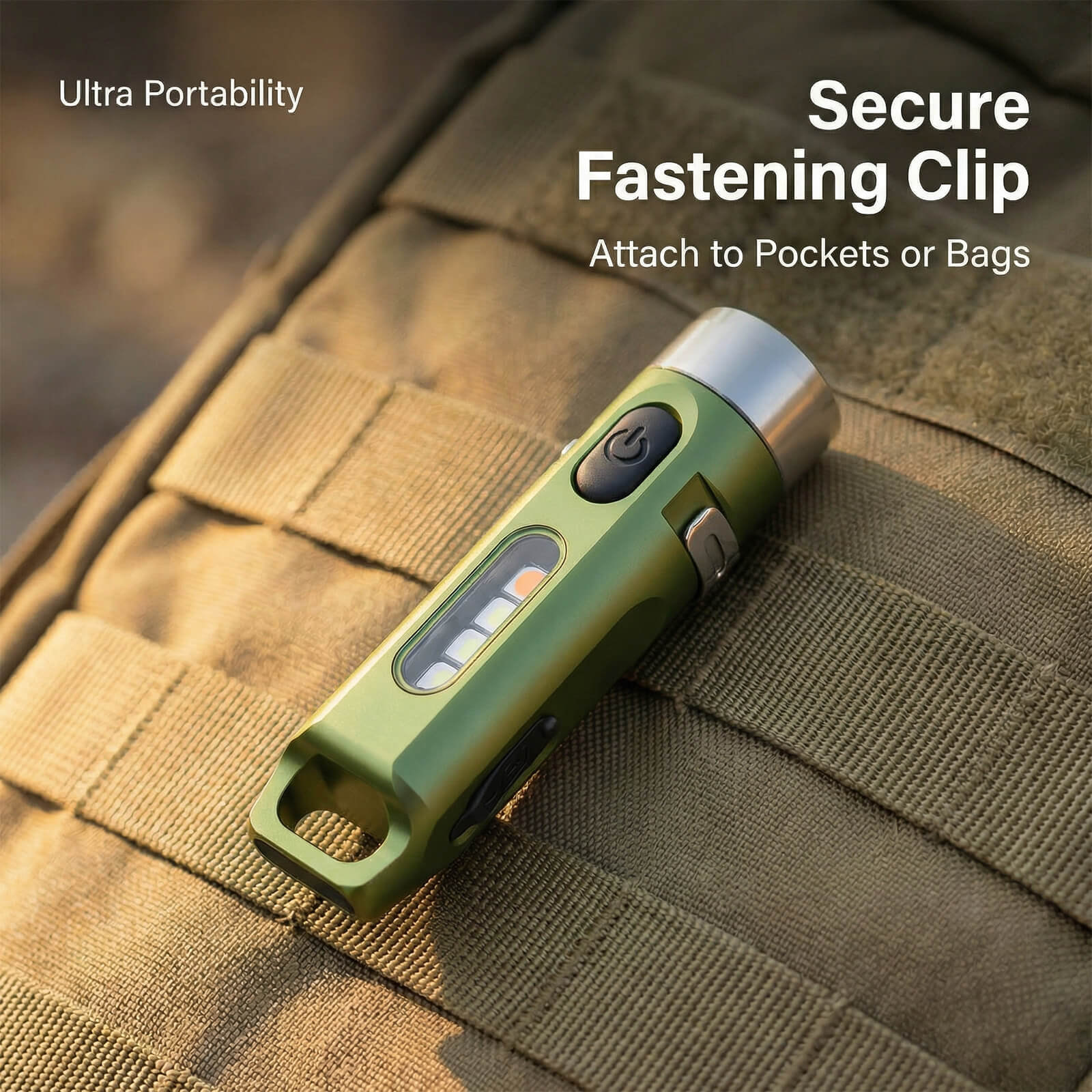 M1 Multi-functional Mini EDC Rechargeable Magnetic Keychain Flashlight