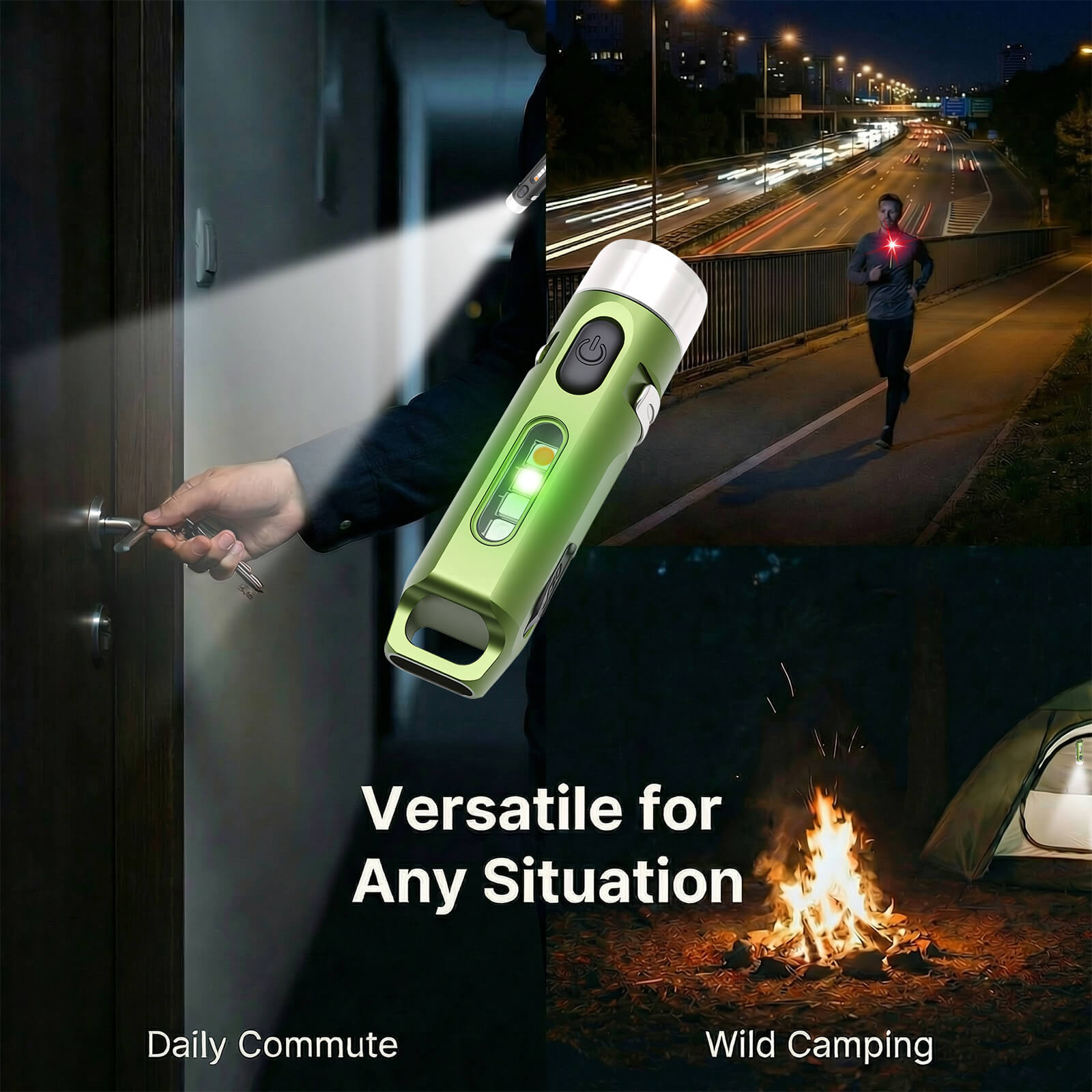 M1 Multi-functional Mini EDC Rechargeable Magnetic Keychain Flashlight